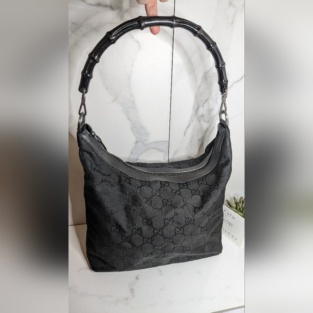 Authentic vintage Gucci bamboo hobo bag